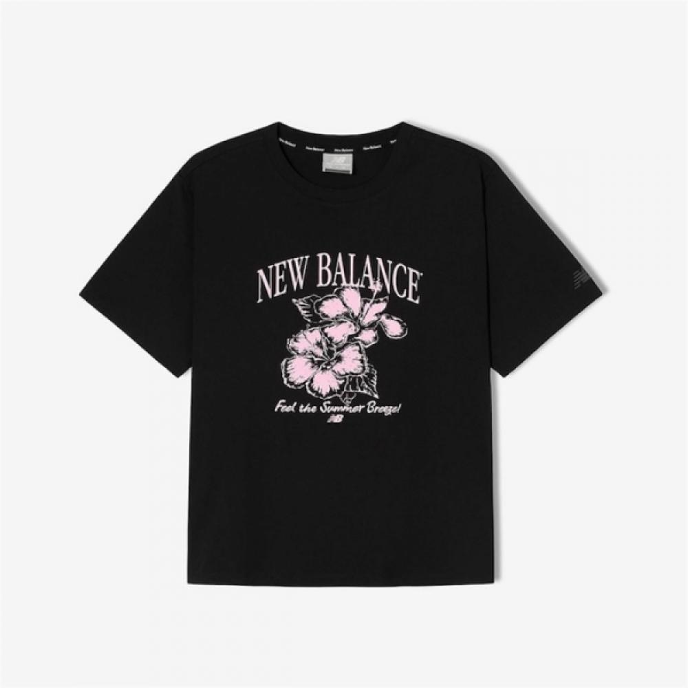 New Balance FloWer Graphic Short Sleeve Tee Overfit W B1 nbnef3W622 10 19