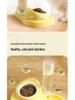 Pet Double Ceramic Bowl: Integrated Water & Food Anti-Tip Feeder for Cats and Dogs