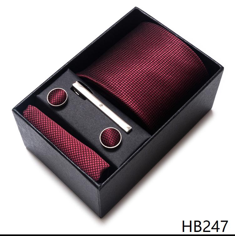 Cravate formelle pour homme, boutons de manchette, serviette de poche, costume six pièces, costume haut de gamme, petit foulard carré, motif rétro, marié, mariage