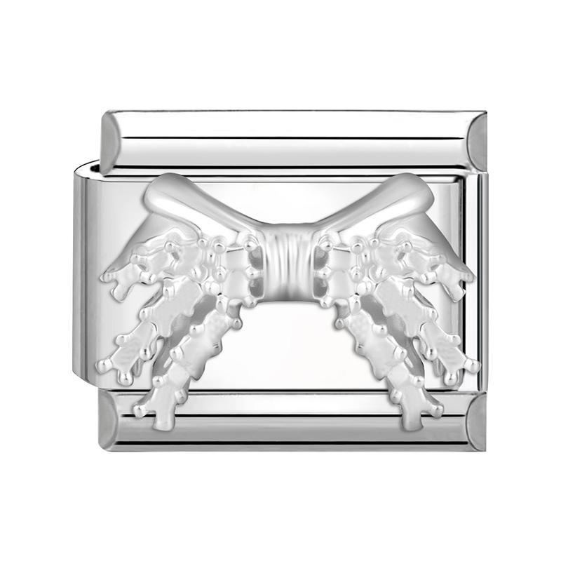 Y2K Heart Bow Knot Star Moon Butterfly Zircon Daisy Cross Italian Charm Links Fit 9mm Stainless Steel Bracelet DIY Making Gifts