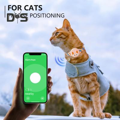 Tracker Holder Pet Collar with Bell Adjustable Reflective Dog Cat Neck Collar with for AirTag Case GPS Finder Accessories Kitten Puppy Supplies