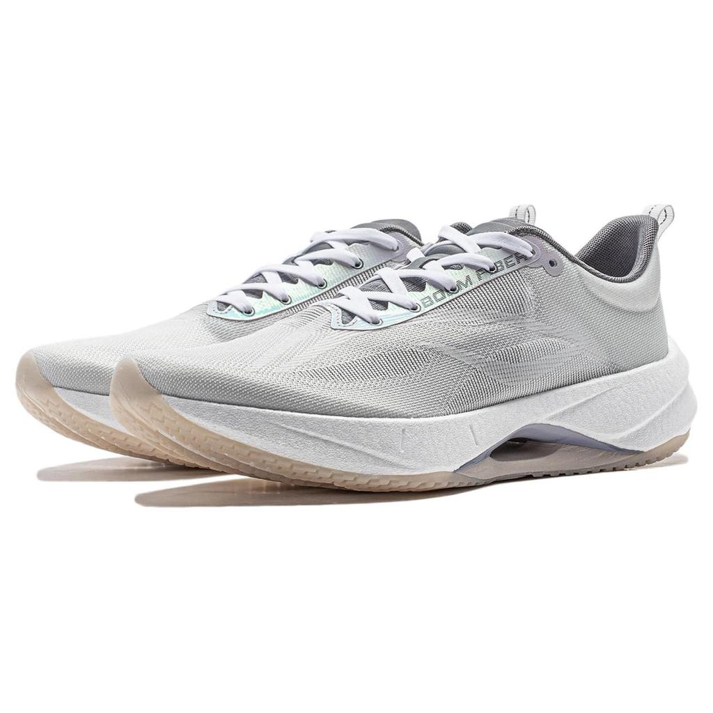 Li Ning Super Light 21 Cushioning Slip Resistant Abrasion Resistant Low top Casual Running Shoes Men's Gray ARBU001-4