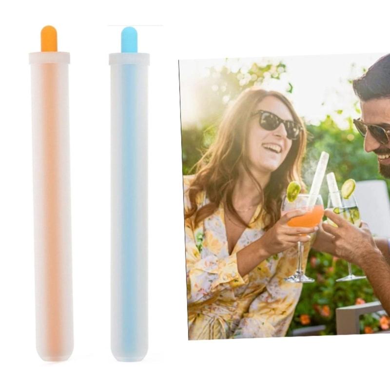 Silicone Ice Straw Mold Reusable Drinking Straw Mould Milkshakes Ice Straw Maker Tool for DIY Beverage Milk Teas Straw
