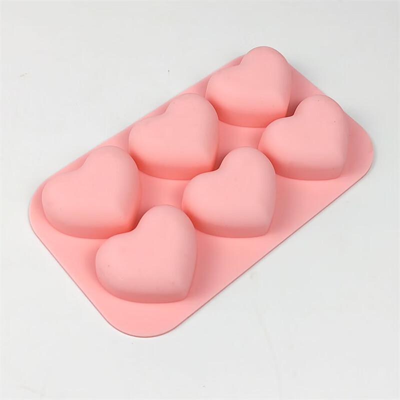 6-Cavity Heart Silicone Baking Mold