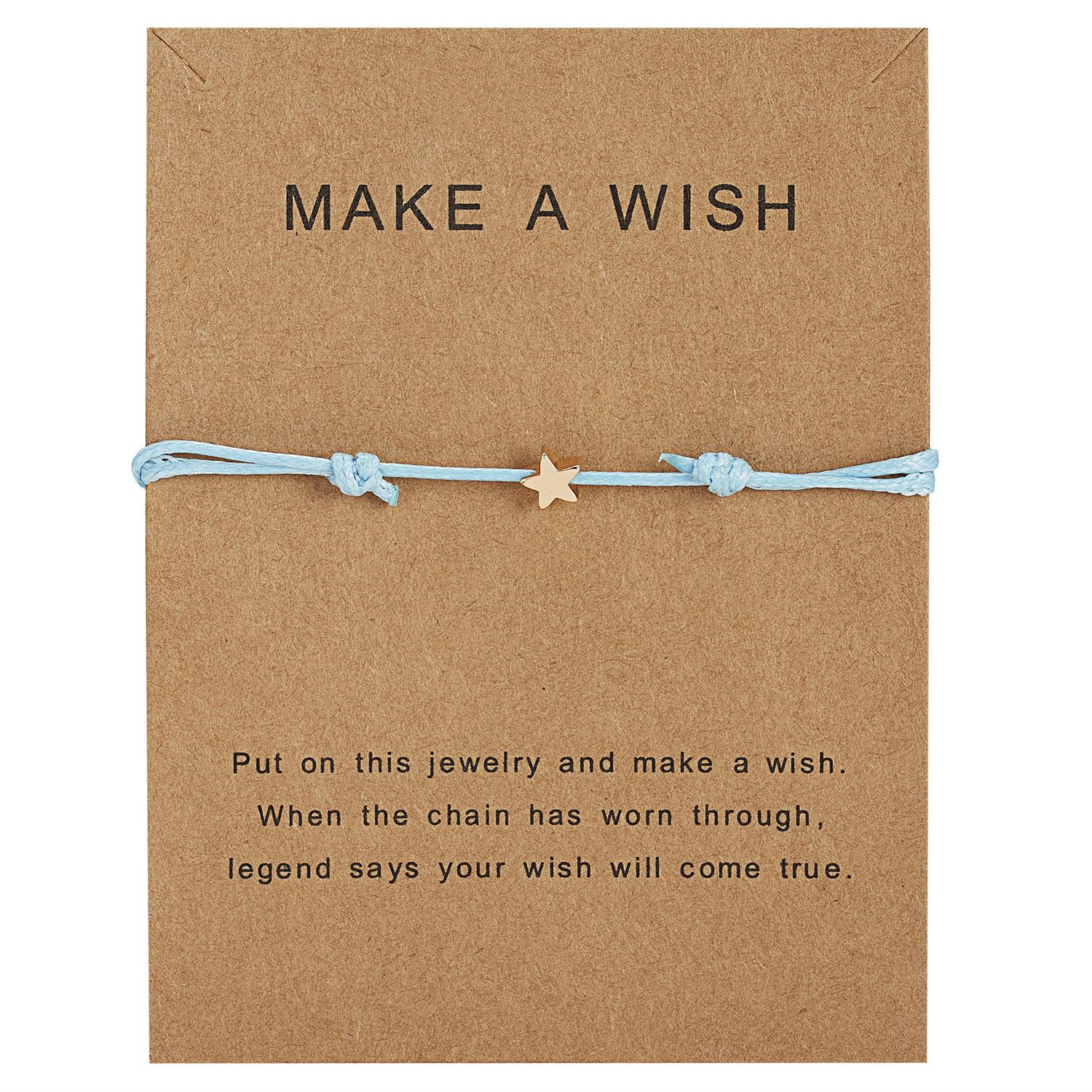 

Make A Wish Handmade Braided Star Bracelets For Women Men Minimalist Black Red Rope Chain Adjustable Luck Bracelet Charm Jewelry