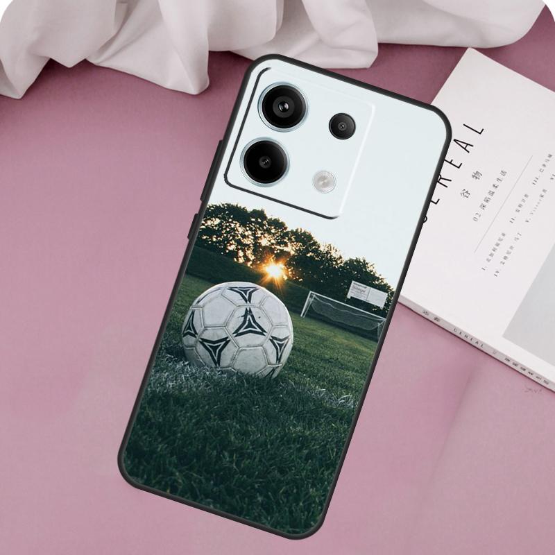 Football Soccer Ball Case For Xiaomi Redmi Note 13 Pro 14 12 11 10 9 11S 12S Redmi 15 14C 10C 12C 13C 15C Cover