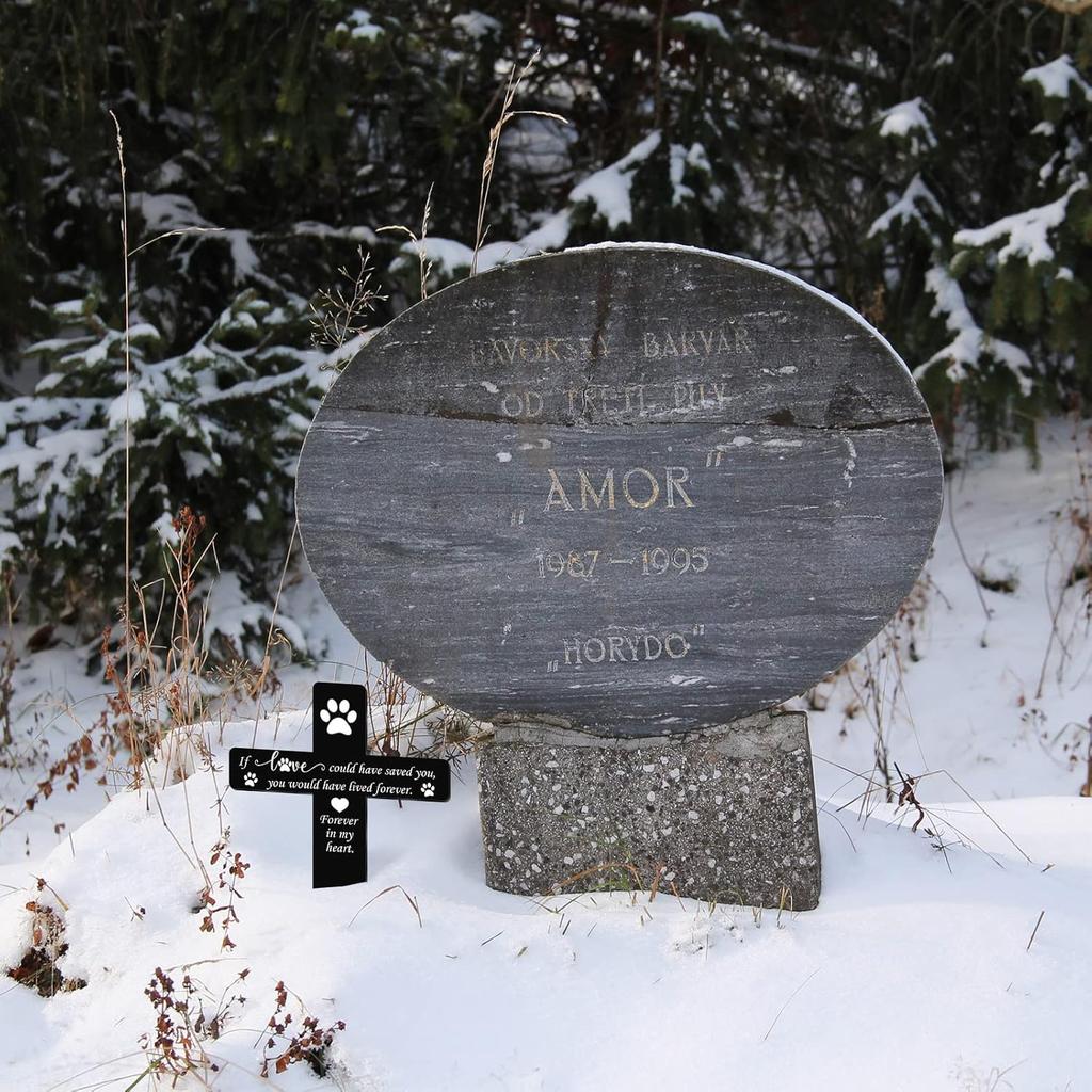 Haustier-Grabstein Gedenkgeschenke für Hunde, Wasserdichte Acrylplakette für die Dekoration im Freien im Garten oder auf dem Friedhof
