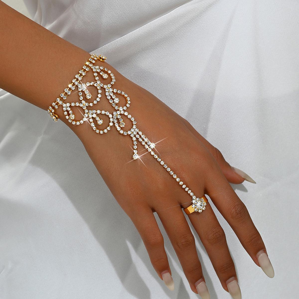 

Personalized Bracelet With Diamonds, Bow Circle, Women S Back Chain, Jewelry, Fashion Jewelry.
