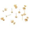 2Pcs Copper Bowl Shaped Imitation Needle Earrings For DIY Jewelry Making Craft Accessories