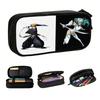 Cute Nel Tu Bleach Ichigo Kurosaki  Pencil Cases for Boys Girls Anime Manga Checkered Plaid Pen Bag Box School Supplies