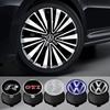 4Pcs Car Wheel Center Hub Caps Covers Badge 60MM/63MM/68MM Compatible with Volkswagen VW R GTI Passat CC Golf MK4 TSI GTD Touare zp9