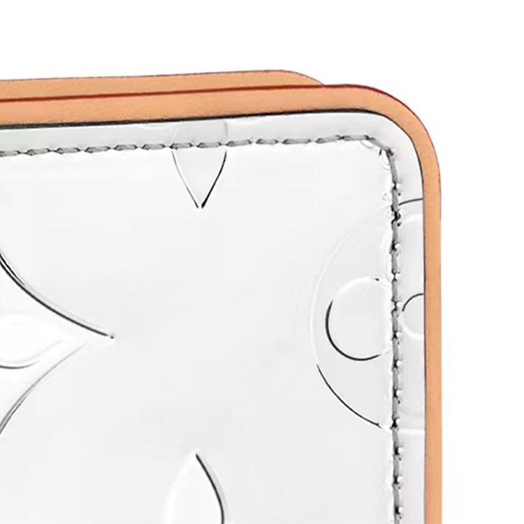 Louis Vuitton Slender Capsule Collection Mirror Classic Monogram Coated Canvas Pocket Wallet Card Holder Men Wallet Silver M80805