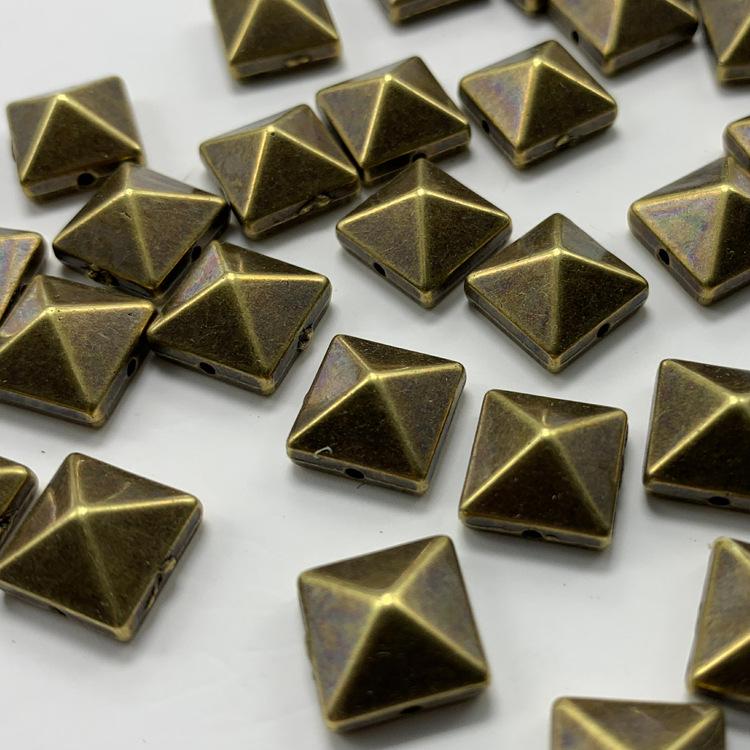 

ABS Electroplated Square Spire Beads for DIY Jewelry 10*10 (1100 beads)