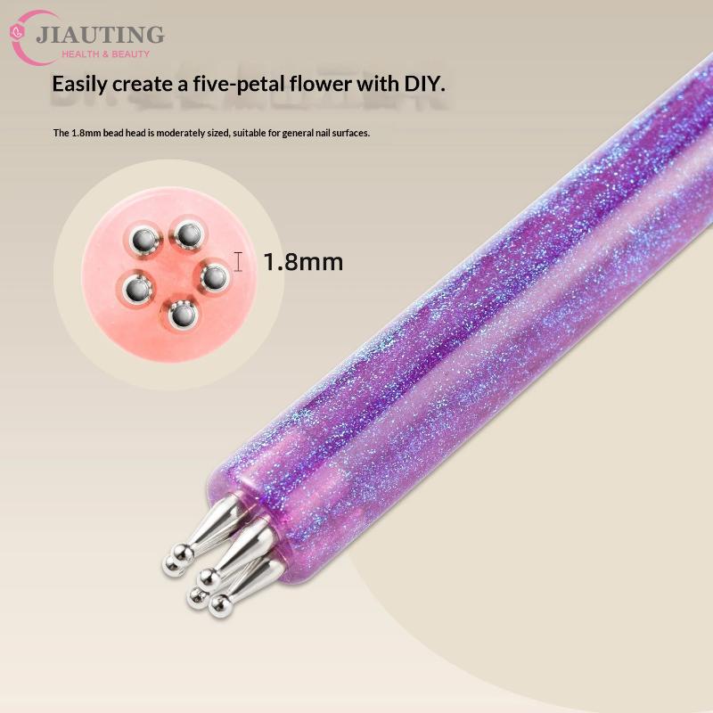 Nail Art Design Tip Painting Carving Dotting Pen Stainless Steel Bristles Starry Sky Handle Nail Art Dotting Tools