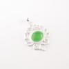Green Cat's Eye Gemstone 925 Fine Silver Jewelry Handmade Chain Pendant For Gift CP-1-44