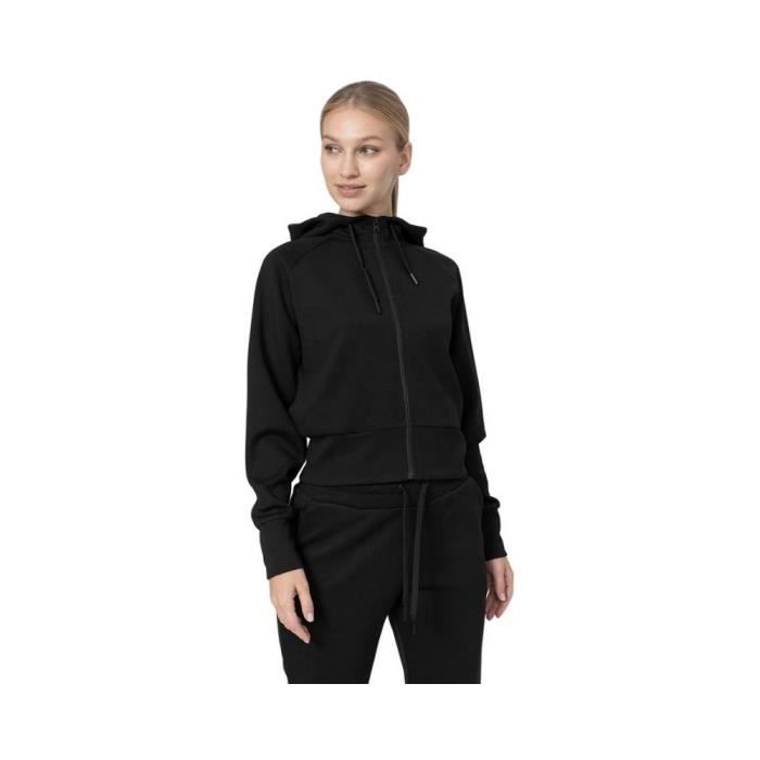 Sweat À Capuche 4F BLD027 Noir Pour Femme Adulte - Manches Longues