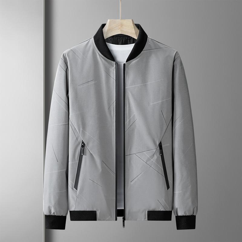 Spring Autumn Men Outdoor Fishing Casual Windproof Breathable Warm Jacket Fashionable Simple Natural Solid Color Versatile Coat