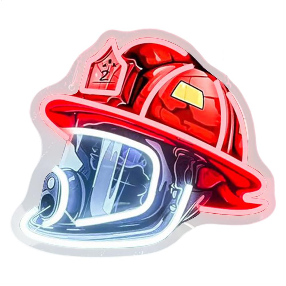 

Неоновая вывеска Пожарный шлем Неоновая вывеска 2D Акрил Крутое украшение для стены Шлем Спальня Светодиодная вывеска для подростка мужчины детей мальчика
