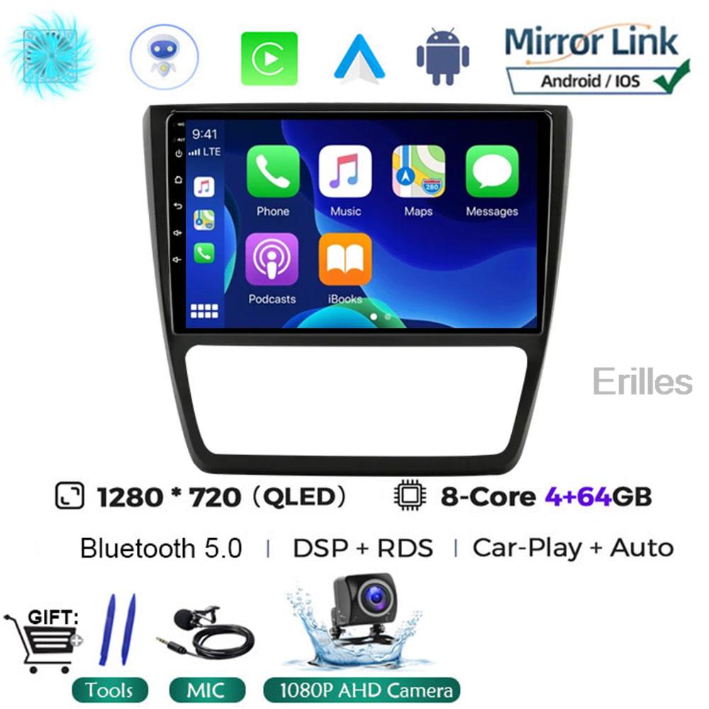 Carplay 10.1inch 2 Din Android 14 Car Radio GPS for SKODA Yeti 5L 2009 - 2014 Navigation Multimedia Player 2din AutoRadio Stereo
