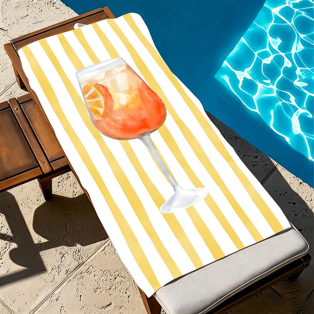 Towel Microfiber beach towel, quick-dry, sand-free, ultra-fine fiber, super soft. A-Aperol Spritzs