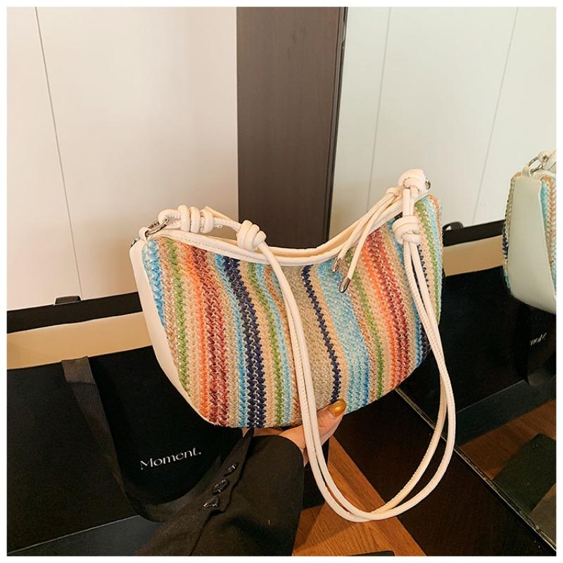 

New shoulder bag woven women s casual messenger bag niche design lazy style portable dumpling bag разноцветный