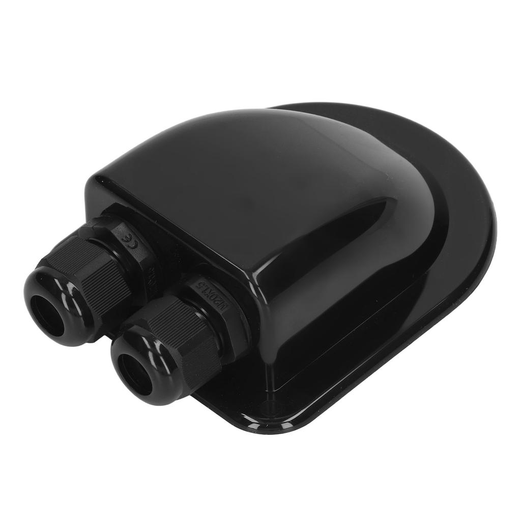 ABS Cable Junction Box Waterproof Solar Panel Double Wire Cable Entry Gland Box for External Power Wiring White