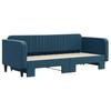 Daybed Extendable Blue 90 X 200 Cm Velvet