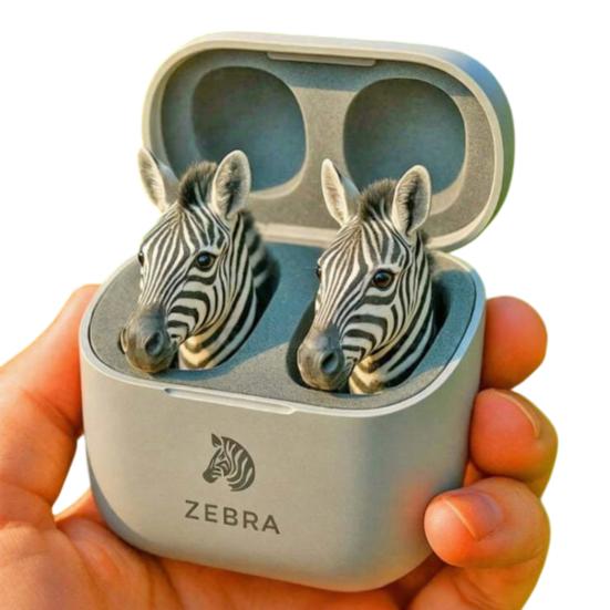 Cute Animal Shaped Bluetooth-compatible Earbuds 3D Frog Eagle Zebra Wolf Lion Animal Wireless Earbuds with Charging Case for Teens Adults