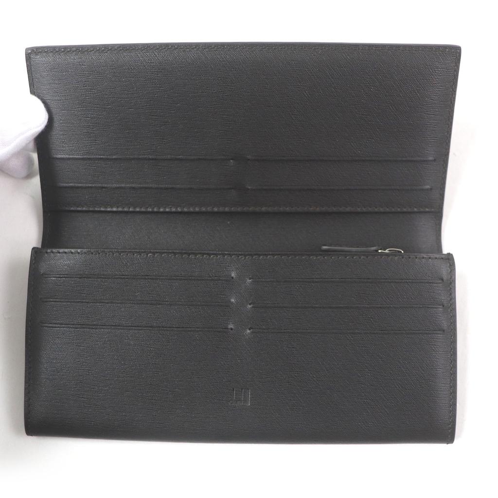 Pristine Dunhill Purse sidecar Long wallet black leather mens Used