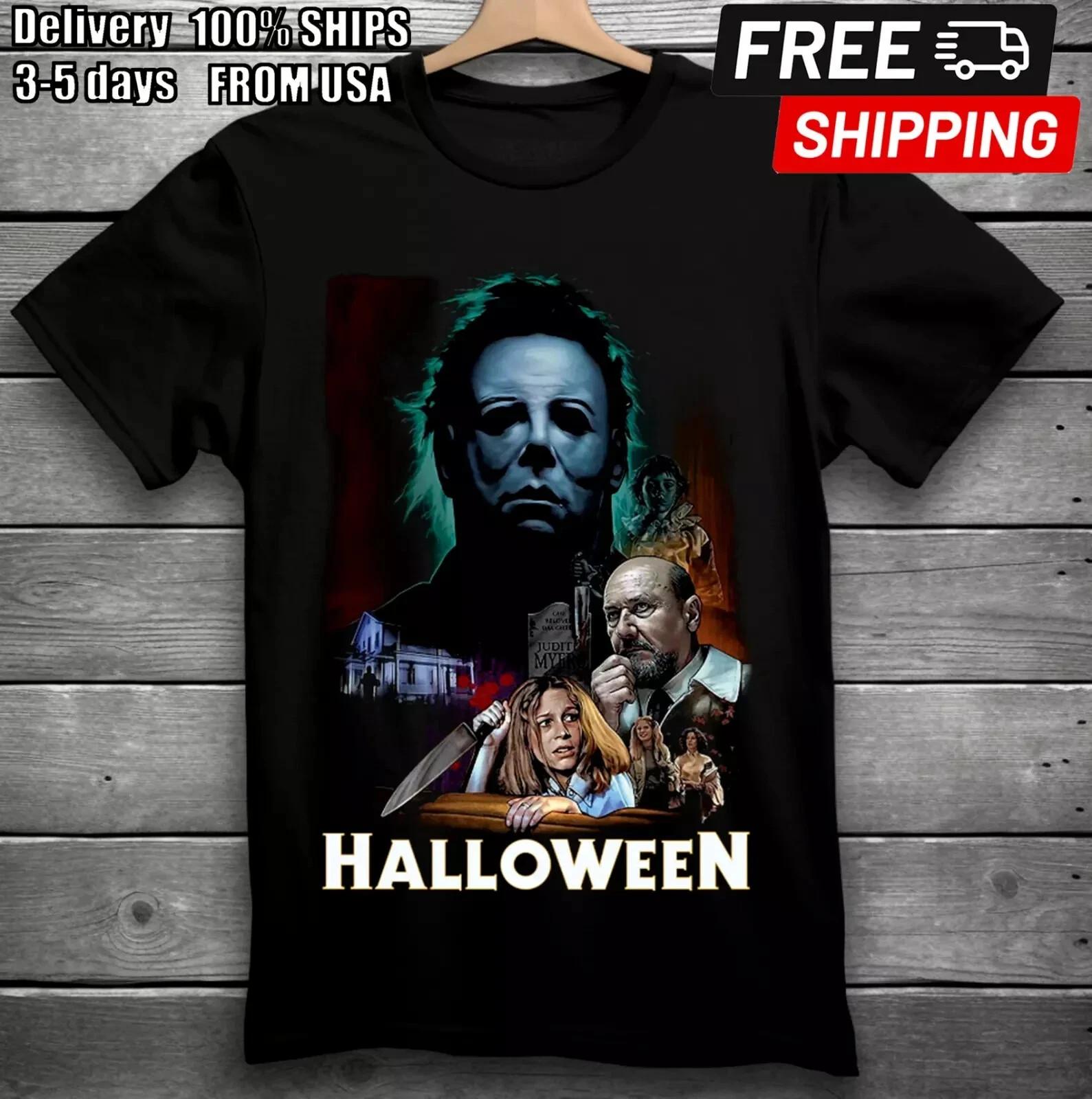 Halloween Horror Movie T-Shirt Black S-5XL Michael Myers S