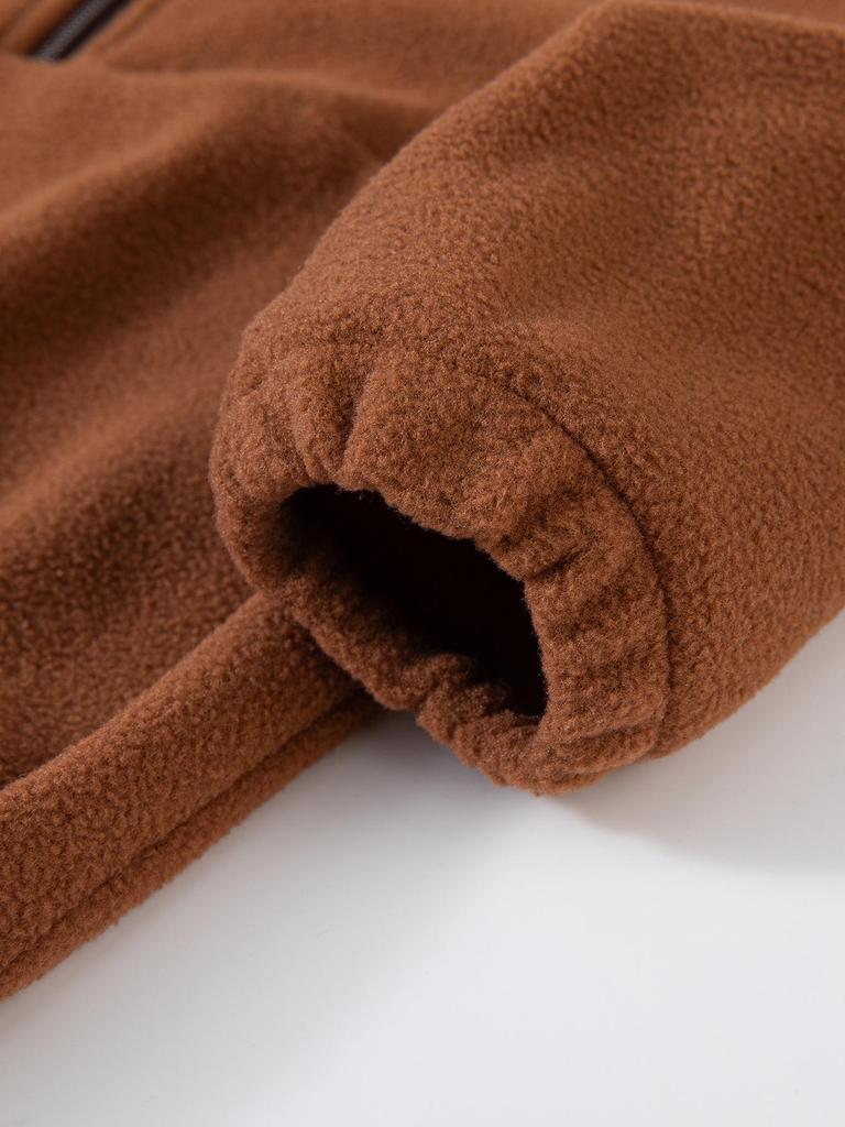 Kids' Fleece Half-Zip Sweatshirt Set for Boys and Girls Ages 1-7 - Autumn and Winter 2-Piece Outfit