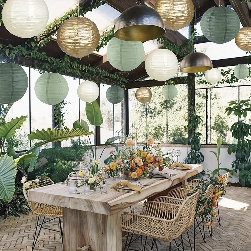 10PCS Paper Lantern Round Lamp Hanging Paper Lantern Decorations For Wedding Birthday Decorations