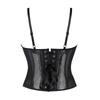 Women's  Sexy LaceBack Zip Corset Top Bustier G-string Body Shapewear