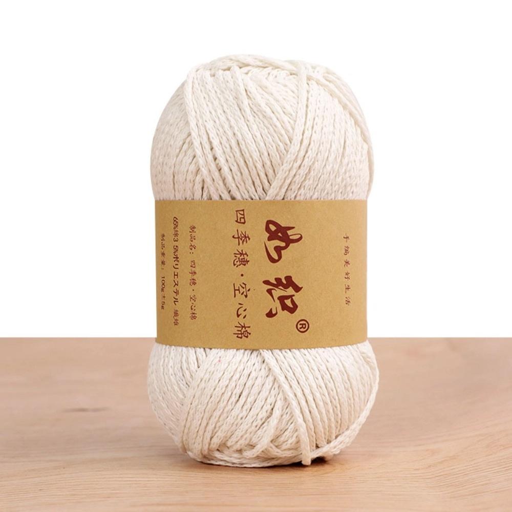 85M/roll Crochet Thread Macrame Rope 65% Cotton Wool Line Yarn  Knitter Crochet Bag