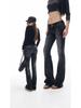 Bamboo Gradient Low-Waist Micro-Flare Jeans – Women's Slim Fit Elastic Bell Bottoms for Autumn/Winter.