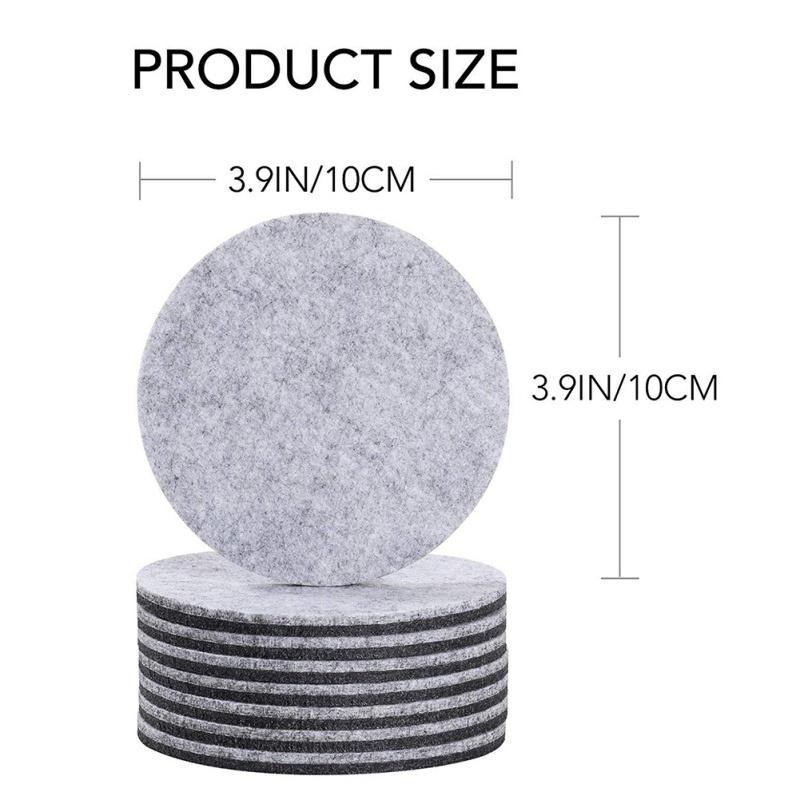 10-teiliges Filz-Schutzpad, Tasse, Anti-Reibungs-Pad, Trennpad, Filz-Set, Pad, Küchenutensilien, nützlich