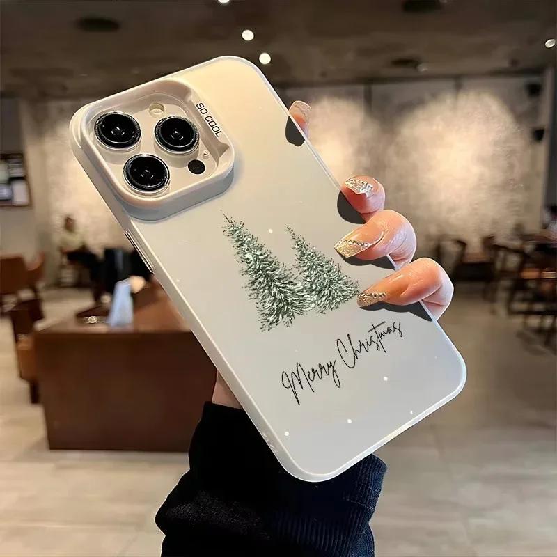 Christmas Tree Snow Deer Phone Case for Samsung Galaxy S25 S24 S23 Ultra Plus 5G S21 FE A16 A55 A54 A15 A14 A35 A34 Y2K Cover