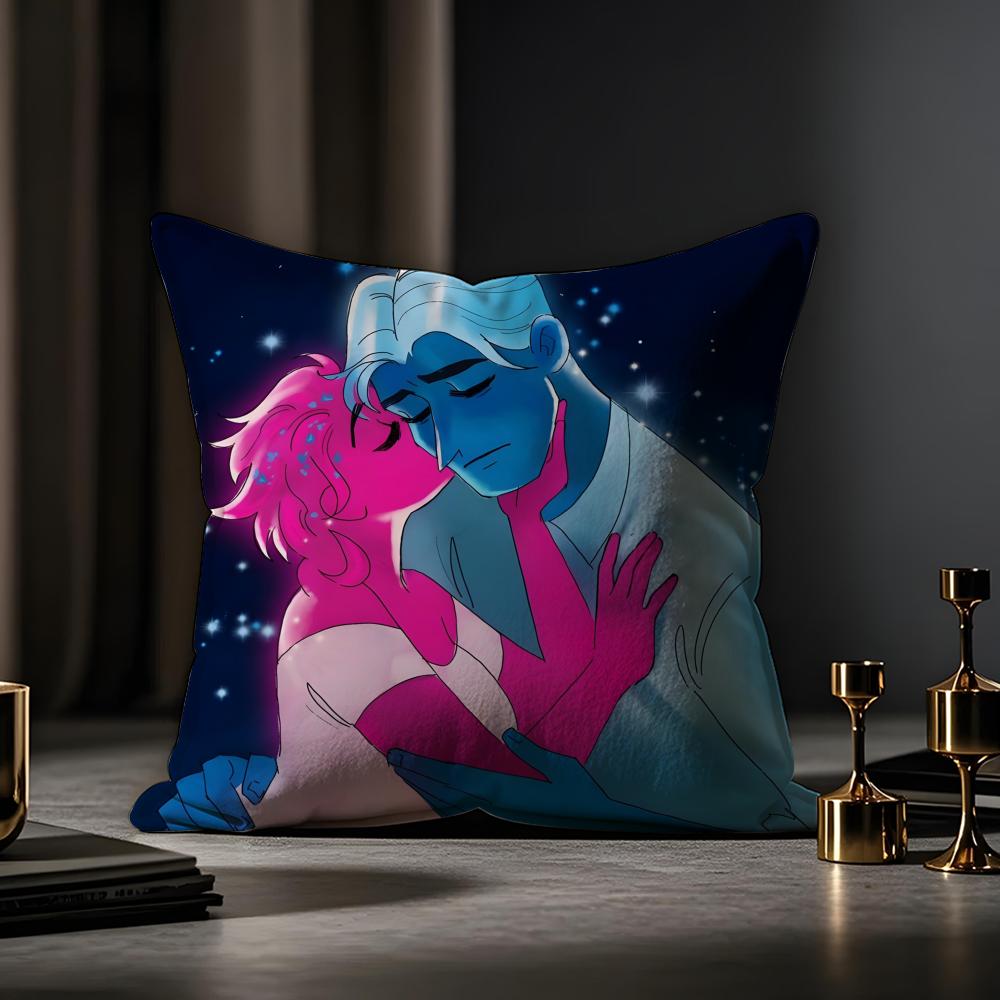 L-Lore O-Olympus Comics Anime Cushion Cover Anti-dustmite Pillowcase Invisible Zipper Silky Short Plush Sofa Cushion Cover