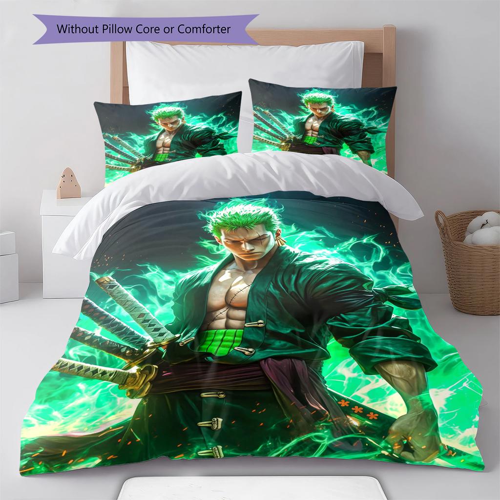 Cartoon Pattern Bedding Quilt Set Quilt Cover Pillowcase Home Decoration Birthday Gift (1 * Duvet Cover + 2 * Pillowcase, Without Core)