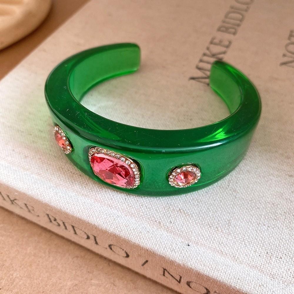 Smudging Irregular Wide Open Bracelet Europe American Style Dopamine Hand Ring  Party Gift