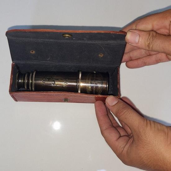 Barlow'lu Korsan Spyglass Vintage Teleskop, El Yapımı Denizcilik Aleti, Doğum Günü Hediyesi, Hediye Kutusuyla Denizcilik Dekor Monoküler