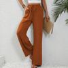 Women's Solid Color Wide Leg Pants Loose Pants Casual Trousers for Spring and Autumn