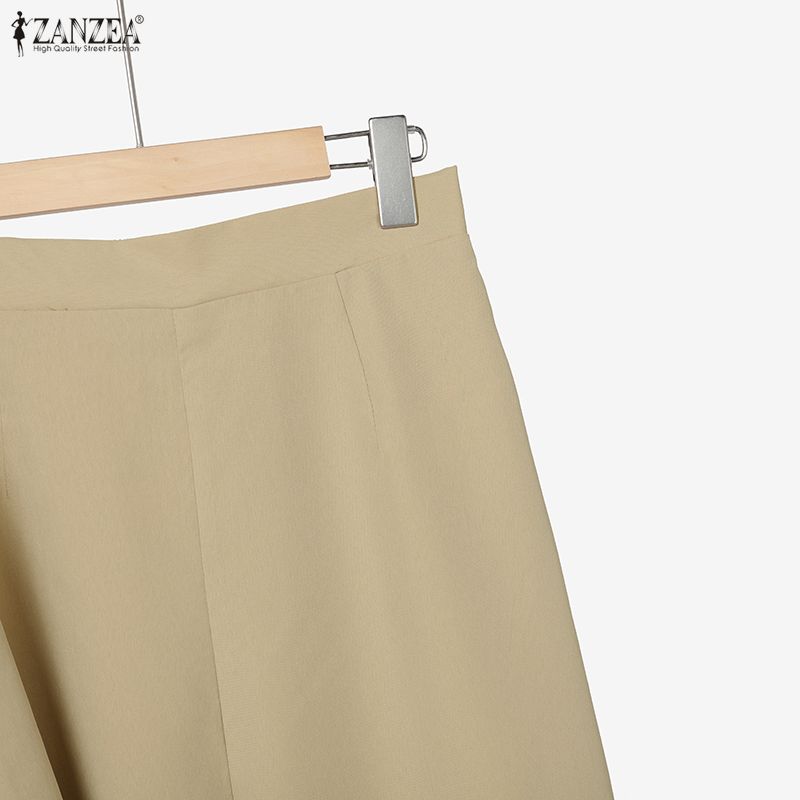 ZANZEA Women Long Sleeve Cardigan Blouse and Pants Casual Two Piece Suit Sets