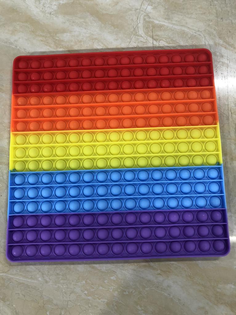 Große Größe 30*30cm Riesige Fidget Spielzeuge Regenbogen Antistress Drück sie Blasen Fidget Spielzeuge Stressabbau Spielzeug für Kinder Erwachsene
