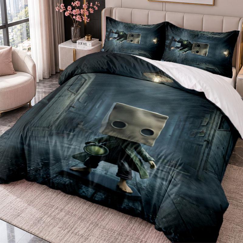 Little Nightmares Six Mono 3Pcs Bedding Set Duvet Cover With Two Pillowcases For Bedroom Home Decoration