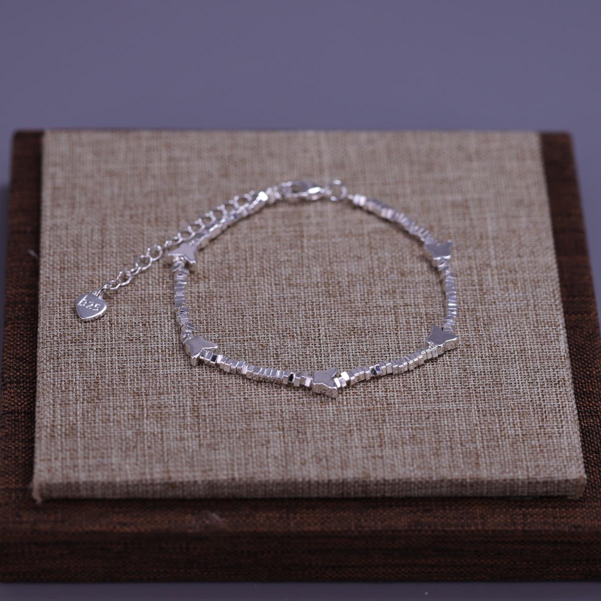 

PANJBJ 925 Sterling Silver Pearl Bracelet for Girl Bead String Design Classic Sweet Fashion Versatile Jewelry Gift Dropshipping