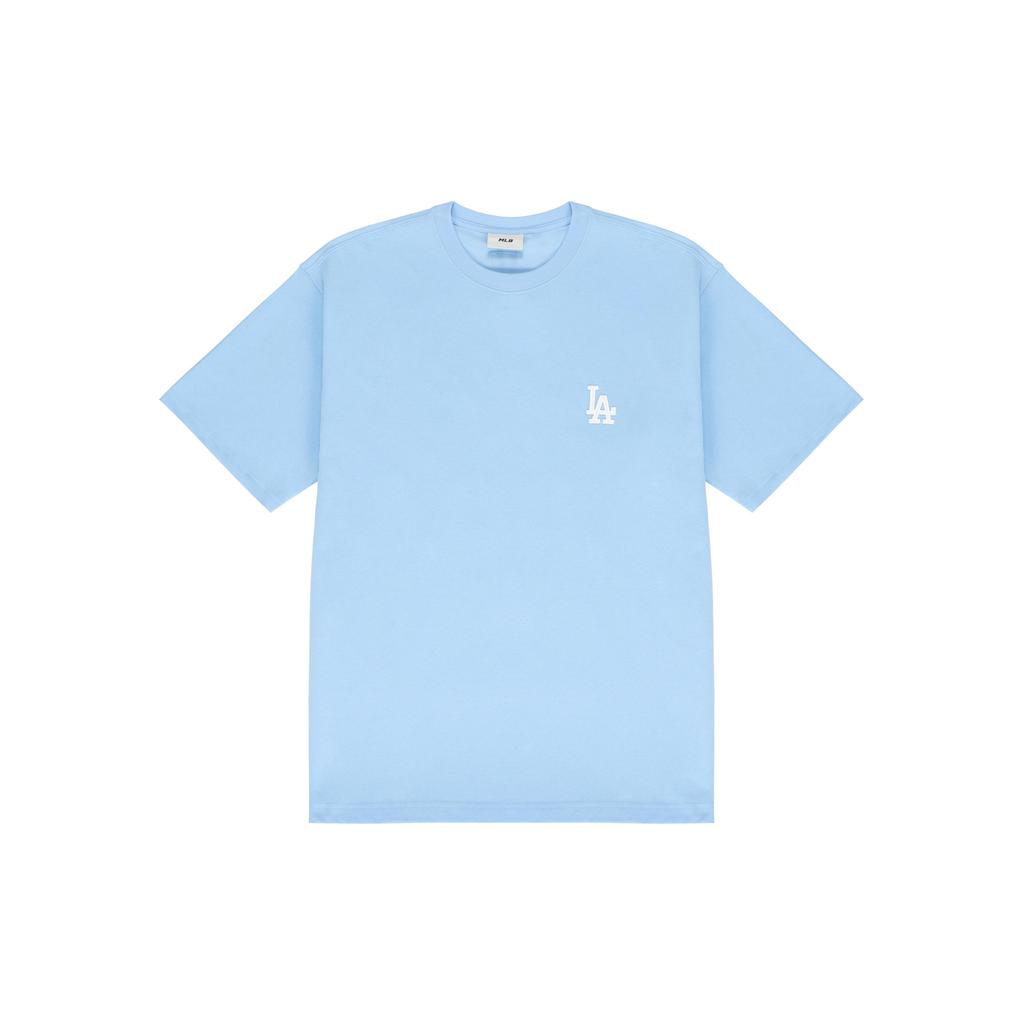 MLB Los Angeles Dodgers T Shirts Unisex Light Blue Crew Neck Moderate Straight Fit 3ATS33023-07BLL
