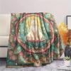 Artistic Cats  Print Flannel Blanket, High quality Comfortable for All Seasons, Home Decor, Warmth and Comfort