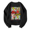 Children's Fashionable Lightweight Long-sleeved Round Neck Pullover With Pockets Printed Pullover