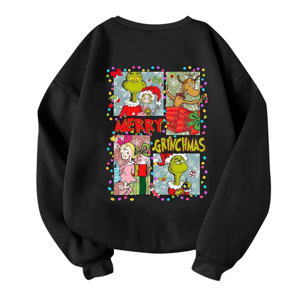 Children's Fashionable Lightweight Long-sleeved Round Neck Pullover With Pockets Printed Pullover